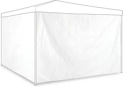 Produktbild von Partyzelt-Seitenteil-Set, 2 Stück - Wasserdicht - 3 x 2 Meter - Mit Klettverschluss - Ohne Fenster - Aus Kunststoff - Weiß