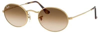 Zdjęcie produktu dla Ray-Ban OVAL, Dorosły, Uni , Owalny, Brązowy, Czarny, Soczewki niespolaryzowane, Metal
