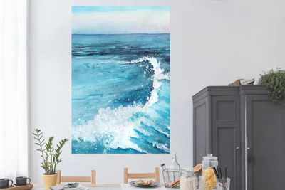 Produktbild von MuchoWow® Poster Meer - Golf - Aquarell 120x180 cm - Kunstposter