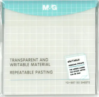 Produktbild von Selbstklebender Notizblock transparent 76x76mm M&G
