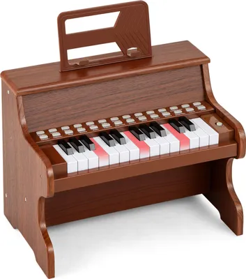 Zdjęcie produktu dla COSTWAY 25-klawiszowy keyboard dla dzieci, pianino dla dzieci ze statywem, tryb nauczania, regulowana prędkość i głośność, pianino dla dzieci od 3 roku życia