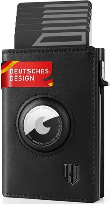 Obrázok produktu pre DODENSHA® AirTag Wallet peňaženka s ochranou RFID peňaženka vrecko na mince držiak karty tenká peňaženka čierna