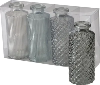Produktbild von Boltze Vase Panja (4 Teilig, Farbe Grün/Hellgrün, Höhe 14 cm,ca. 6 cm) 2032280