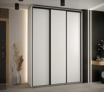 Obrázek produktu pro Šatní skříň ASIRI 1 - 180/45 cm, bílá / černá