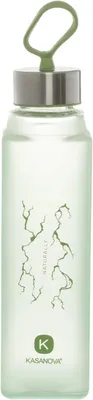 Productafbeelding van Kasanova glazen fles met schroefdop, kleur: aquablauw, inhoud: 420 ml
