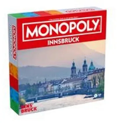Produktbild von Monopoly Innsbruck Brettspiel mit individuellen Ereignis- und Gemeinschaftskarten