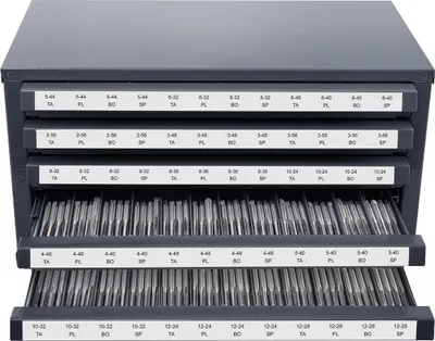 Image de SucceBuy Armoire de rangement pour robinets, organisateur à cinq tiroirs pour robinets en acier n° 2-56-12-28, rangement empilable avec 60 compartiments et étiquettes