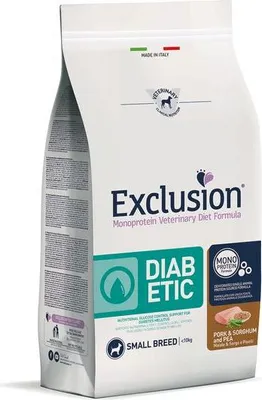 Produktbild von Exclusion Diabetic Schwein, Hirse & Erbse Small 2 kg