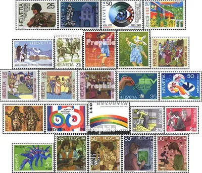 Produktbild von Briefmarken Schweiz 1989 Mi 1385-1408 (kompl.Ausg.) Jahrgang 1989 komplett gestempelt Jahresereignisse