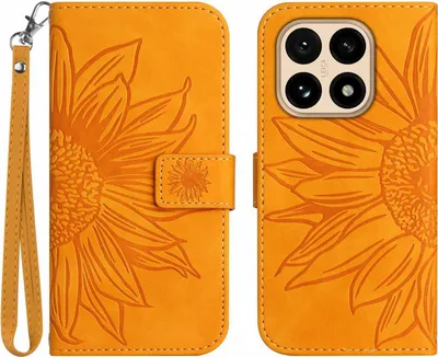 Produktbild von Xiaomi 15T Hülle - Coverup Sonnenblume Klapphülle mit Schlüsselband - Gelb
