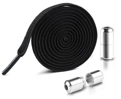 Produktbild von 1 Paar bequeme Schnürsenkel – schwarz, 100 cm