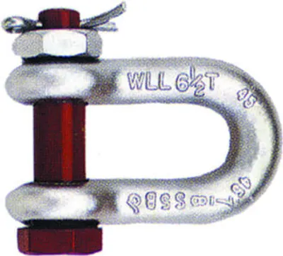 Produktbild von Hochfester Schäkel - gerade, Mutter und Splint - Tragkraft 25.000 kg - Lichte Weite 73 mm - Bolzen Durchmesser 51 mm - verzinkt