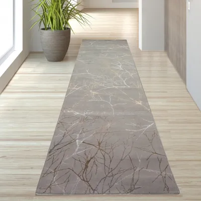Immagine prodotto di Tappeto di design con motivo a rami in oro - Dimensioni: 80 x 300 cm