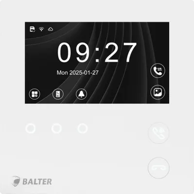 Produktbild von Balter EVO-HD MINI 4.3 Zoll Video Türsprechanlage Zusatzmonitor, Ohne App, Video Türklingel mit Kamera, Full HD, 2 Draht Bus