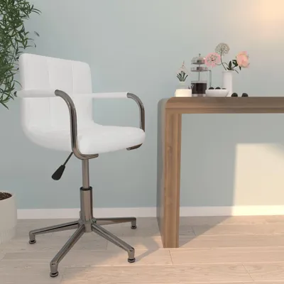 Produktbild von vidaXL Bürostuhl Drehbar Weiß Kunstleder