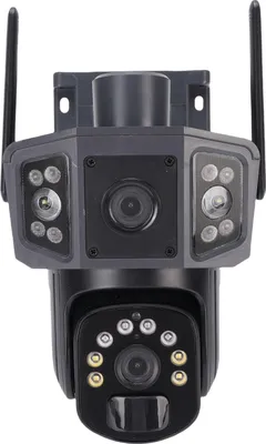 Obrázek produktu pro Solární bezpečnostní kamery Bezdrátová venkovní kamera, WLAN 8MP 1920x2160p pro zabezpečení domácnosti, 360° panoramatický pohled, 8000 mAh baterie, PIR detekce pohybu