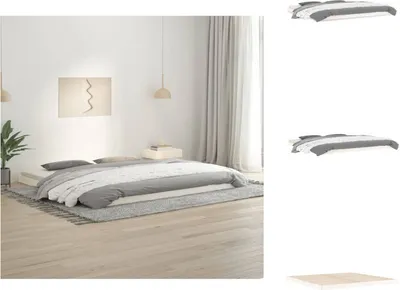 Produktbild von vidaXL Massivholzbett Weiß 200x200 cm Kiefer -  Betten & Bettgestelle