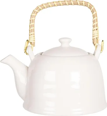 Obrázok produktu pre Čajník Clayre & Eef s filtrom 800 ml biely porcelán