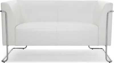 Obrázek produktu pro hjh OFFICE Lounge Sofa CURACAO Pohovka z umělé kůže Čalouněná pohovka s područkami pro kancelář, obývací pokoj 71,0 x 130,0 x 74,0 cm