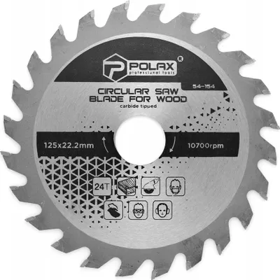 Image de Lame de scie pour bois 125 x 22,2/20 24Т Polax