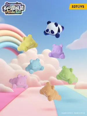 Image de Assortiment de figurines Panda Roll Blind Box « Dopamine Pandas » 3 cm (6)