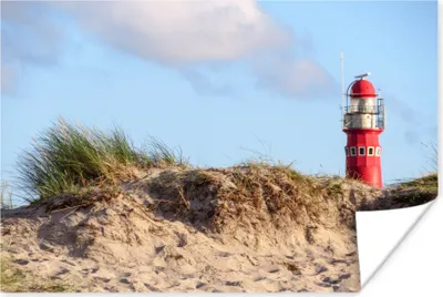 Produktbild von MuchoWow® Poster Strand - Leuchtturm - Düne 120x80 cm - Bilder