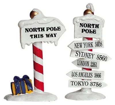 Productafbeelding van Kerstfiguur North pole signs LEMAX