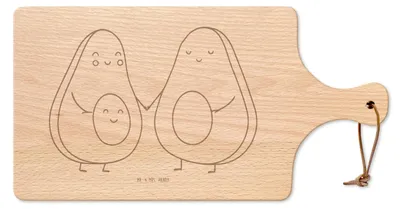 Produktbild von Mr. & Mrs. Panda Käsebrett Avocado Pärchen - Transparent - Geschenk, Familie, Brett, Hackbrett, holz, Holzbrett, Schwangerschaft, schneidbrett, Kinder, Schneidebrett