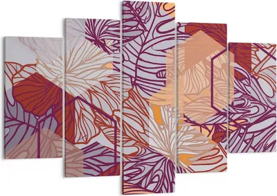 Produktbild von Bild auf Leinwand - Leinwandbild - Blatt Pflanze Blume - 150x100cm - Wand Bild - Wanddeko - Leinwanddruck - Bilder - Kunstdruck - Wanddekoration - Leinwand bilder - Wandkunst - EA150x100-3865