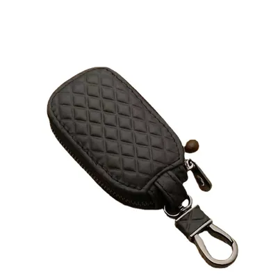 Produktbild von Schlüsseletui Echtes Leder,Autoschlüssel Etui Keyless Schutz Schlüsselanhänger mit Metallhaken Schlüsselanhänger Ring Autoschlüsselhalter Reißverschluss Schlüsselmäppchen