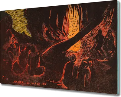 Produktbild von Coloray Küchenbrett Kochplattenabdeckung Hackbrett Schneidebrett Herdabdeckplatte 80x52 cm - Mahan nicht Varua nos Gauguin