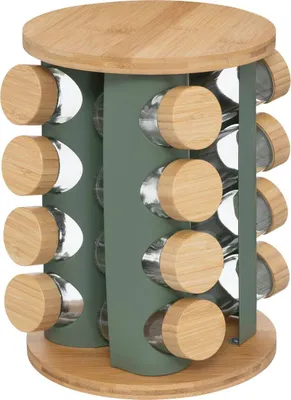 Produktbild von Gewürzregal "sensia" mit drehteller 15 gläser - 5 five simply smart
