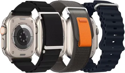 Image de BRACELET POUR APPLE WATCH ULTRA/ULTRA 2, compatible avec les modèles 49/45/44/42 mm, lot de 3