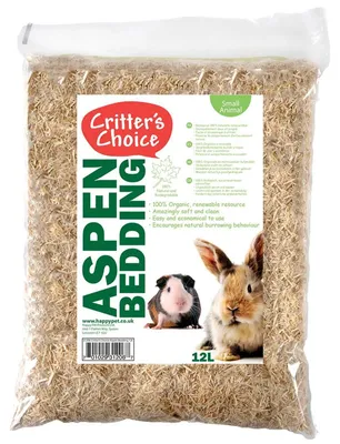 Productafbeelding van Happy Pet Aspen, bodembedekking voor kleine huisdieren, geurloos, gemaakt van natuurlijke houtvezels, zacht en absorberend