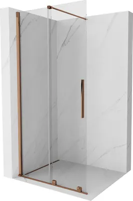 Image de Mexen Velar paroi de douche 85x200 cm Or rose