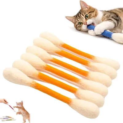 Produktbild von Katzenspielzeug mit Catnip, Set aus 6 interaktiven Kaustäbchen