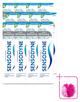 Obrázok produktu pre 12 ks zubnej pasty Sensodyne Gentle Whitening – jemné bielenie – 75 ml – výhodný balík – 12 kusov