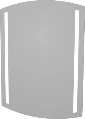 Produktbild von FACKELMANN LED Spiegel B.STYLE / Wandspiegel mit LED-Beleuchtung / Maße (B x H x T): ca. 60,5 x 80 x 2 cm / Ambientebeleuchtung / hochwertiger & moderner Badezimmerspiegel / Breite: 60,5 cm