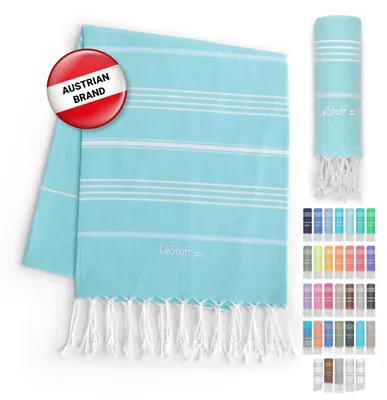 Produktbild von Traditionelles Hamam-Handtuch aus 100% Baumwolle – 95 x 180 cm – Hellblau