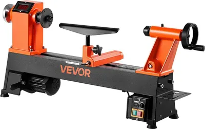 Obrázek produktu pro Soustruh na dřevo 1 HP 12 palců x 18 palců Stolní soustruh na dřevo s proměnnou rychlostí