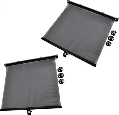 Productafbeelding van 2 x Automatische zonwering voor auto, kindvriendelijk, zonnescherm, 45x54 cm, zonwering, bescherming tegen zonlicht, AS