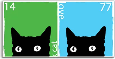 Produktbild von Coloray Acrylbild 120x60  Wandbild Acrylbilder Moderne schwarze Katze Pop Kunst