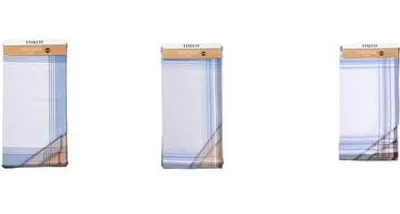Produktbild von Tiseco Herren-Taschentücher Set Primo 3 - 12 Stück - 100% Baumwolle - 3 Farben 40x40 cm