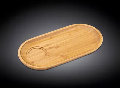 Produktbild von Wilmax Bambus Unterteller, Kapsel-Form, 30,5 x 15 cm – WL-771119/A