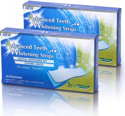 Produktbild von 56 Zahnweiß Zahnaufhellung Streifen Whit Strips Zahnbleaching Zahnweiß-Strips