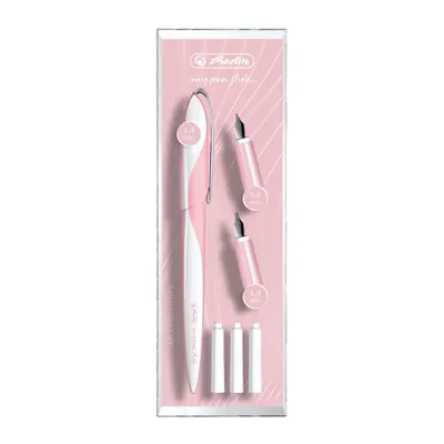 Zdjęcie produktu dla pióro wieczne do kaligrafii herlitz Nicewriter Set my.pen LH&RH rose Blister