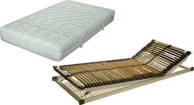 Produktbild von Set bestehend aus: Malie POLAR H3 5-Zonen Tonnentaschenfederkernmatratze in 140 x 200 cm plus verstellbarer Lattenrost S-leepline Techno-Flex in 140 x 200 cm | fertig montiert und
