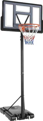 Produktbild von Famanu Basketballkorb - Höhenverstellbar von 135 bis 305 cm - Schwarz