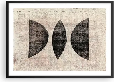 Produktbild von Gerahmtes Poster - Schwarzer Rahmen - Form Figuren Geometrisch - 70x50 cm - Wand Bild - Wanddeko - Wandbilder - Kunstposter - Wandposter - Bilderrahmen - Bilder - Kunstdruck - P2BAA70x50-5099
