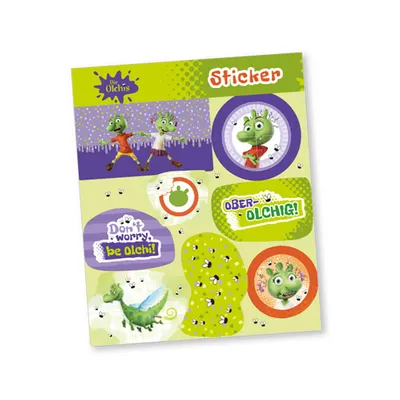 Produktbild von Die Olchis Stickerbogen mit 8 Stickern, 10,5 x 12,6cm